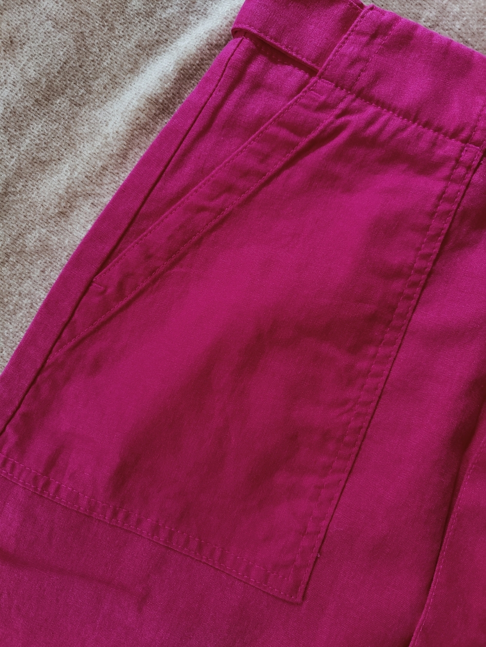 J.Crew Factory Linen-cotton blend utility skirt In Pink, Size 8 - Picture 4 of 8